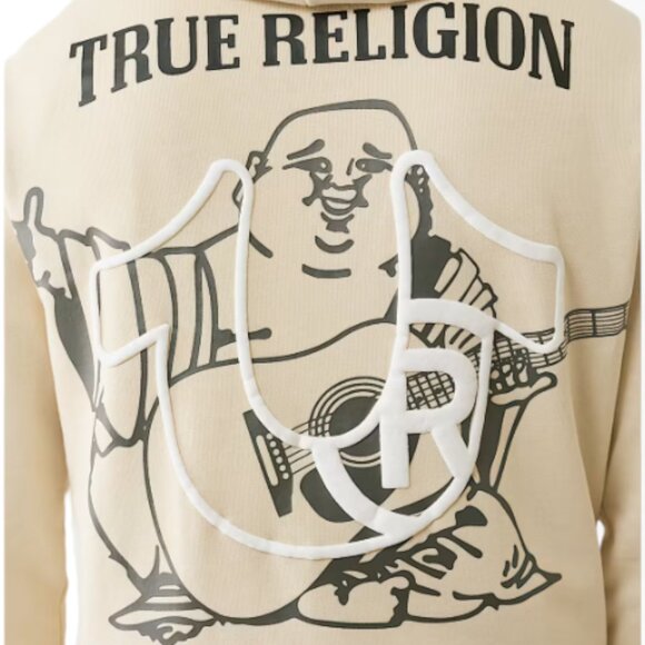 True Religion Men's Fleece Sweatsuit 2 Piece Tracksuit Matching Hoodie Joggers - Picture 9 of 16